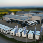 RV dealer - Ausstellungshalle mit Werkstatt und Freigelände - AMB Reisemobile GmbH