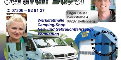 Wohnwagenhändler - Reparatur Reisemobil - Herzlich Willkommen bei Caravan Bauer - Caravan Bauer