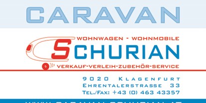Wohnwagenhändler - Reparatur Reisemobil - Ihr Campingfachbetrieb in Kärnten - Caravan Schurian